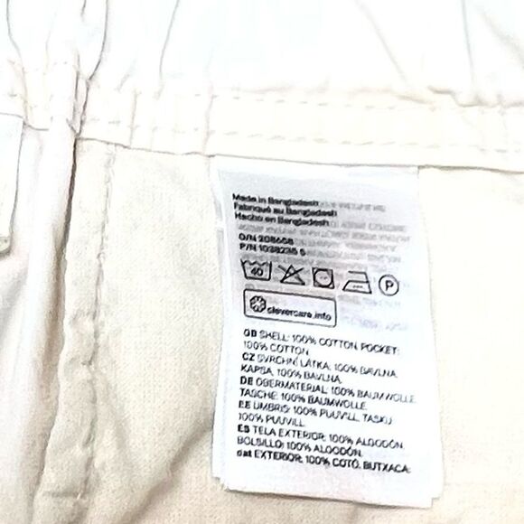 H&M Relaxed Fit Cream Tapered Chino Slacks Pants size Large - Picture 13 of 14